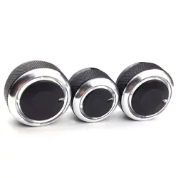 3pcs/set Air Conditioning Knob Aluminum Alloy AC Knob Heat Control Button For Hyundai Elantra 2004-2016