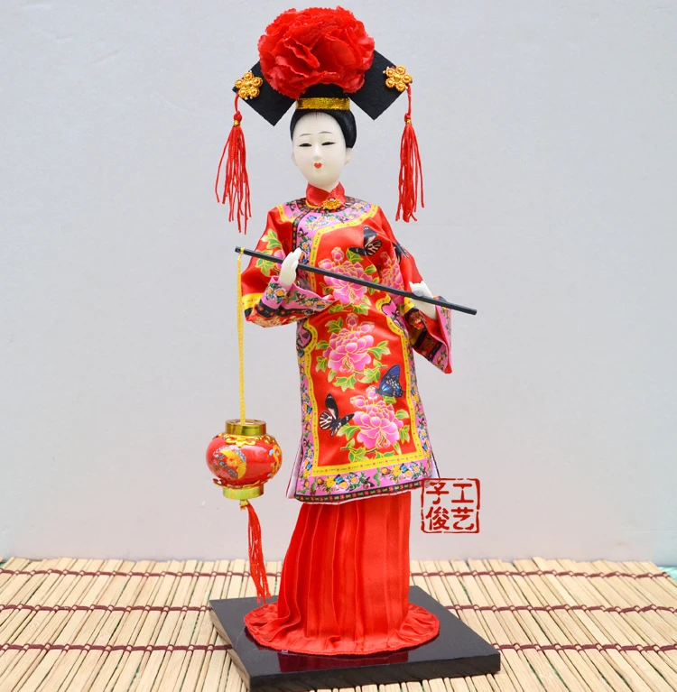 1 PC Traditional Chinese Girl Doll Ornament Craft Home Shop Decor Ornament Gift Multi Pattern Stylish