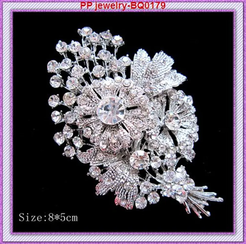 Broche de boda de cristal caliente para mujer, alfileres grandes de lujo, broche nupcial de boda, moda de estilo Vintage, precio más barato al por menor