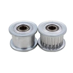Aluminum Alloy 3M20T Timing Idler Pulley 11/16mm Width Bearing Idler Gear Pulley With/Without Teeth 3/4/5/6mm Bore Idler Pulley