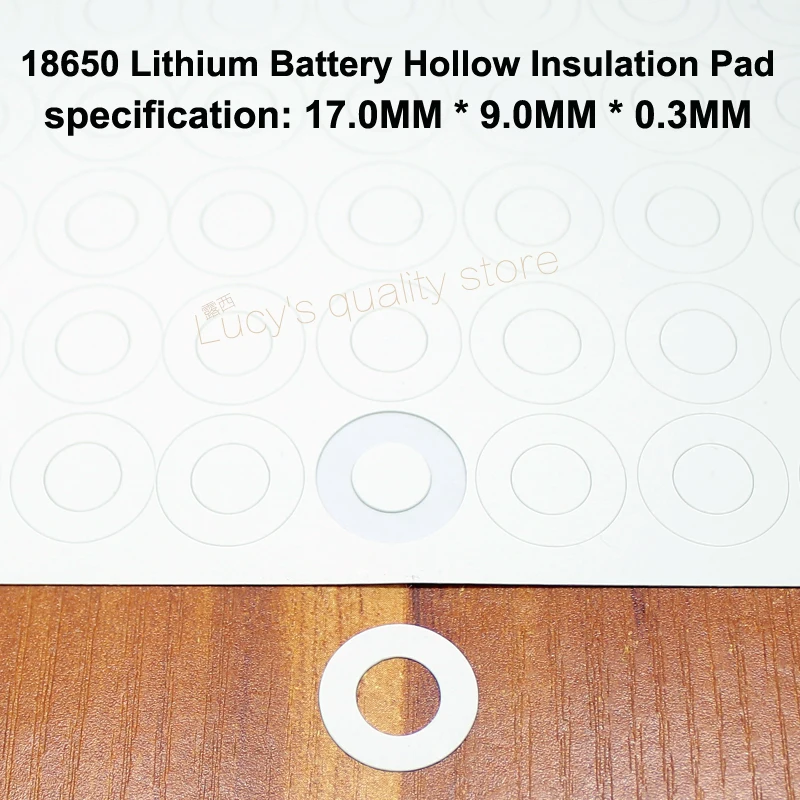100 قطعة/الوحدة 18650 بطارية ليثيوم PET البلاستيك العزل فارغة جوفاء الوجه حصيرة العزل فوضى 17*9.0*0.3