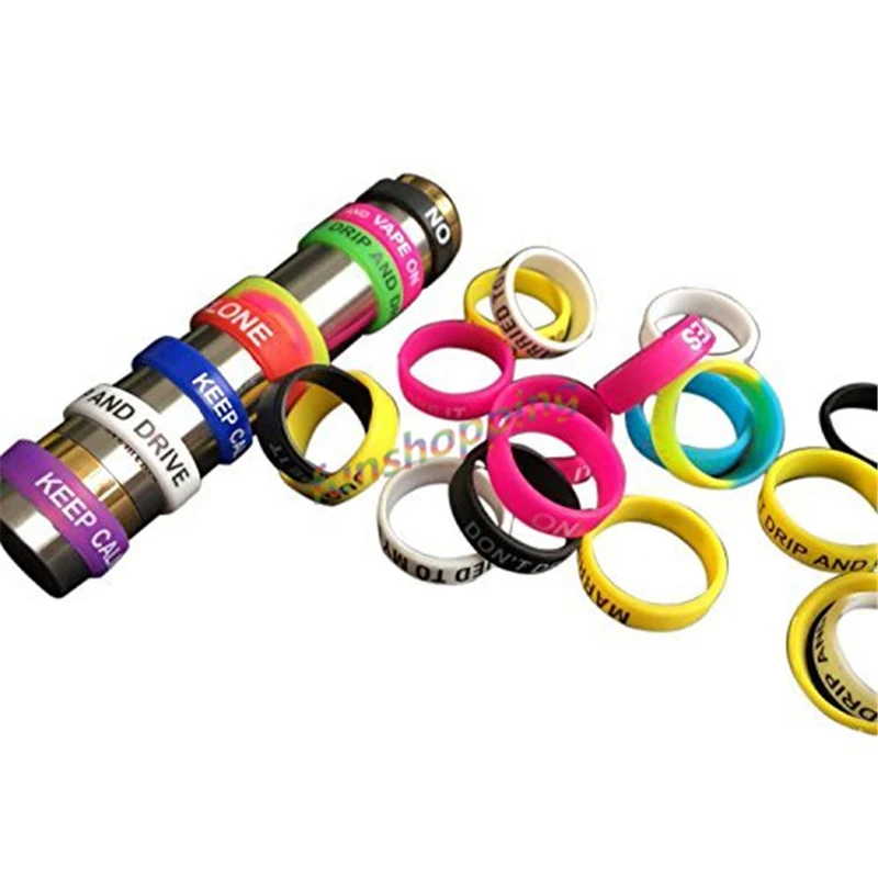 5 pcs / Lot E cigarette Anti-slip Ring Silicon Rubber Band Vape Rings For Mechanical Mod with Multiple Colors