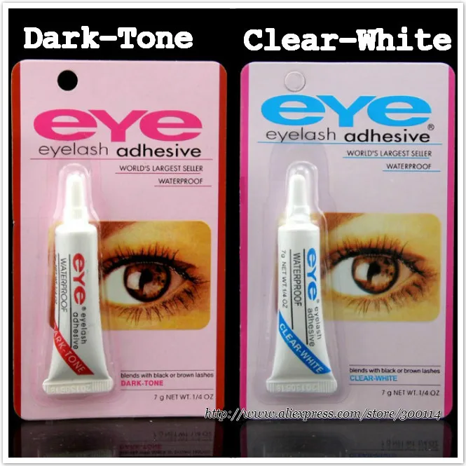 Wholesale 1200pcs Excellent Waterproof False Eyelash Makeup Adhesive Fake Eye Lash Glue Grip Clear Black Adhesive Free Shipping