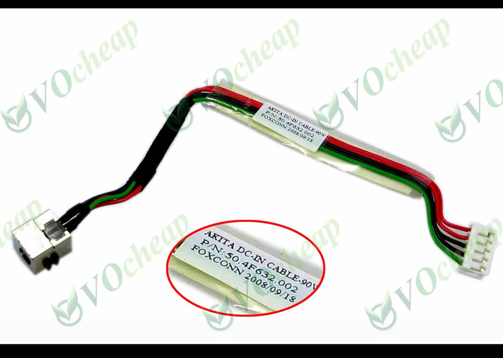 90w novo notebook portátil dc power jack para hp compaq pavilion dv2000 v3000 conector de porta de carga 50.4f632.002 50.4f632.001 pj110