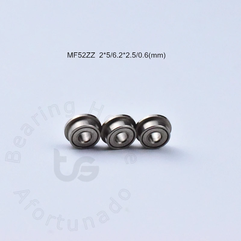 MF52ZZ Flange Bearing 10pcs 2*5*6.2*2.5*0.6(mm) chrome steel Metal Sealed High speed Mechanical equipment parts