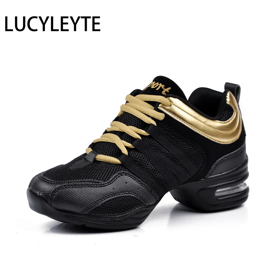 Hot Sports Feature Soft Outsole Breath Dance Shoes LUCYLEYTE Sneakers For Woman Practice  Modern  Jazz  