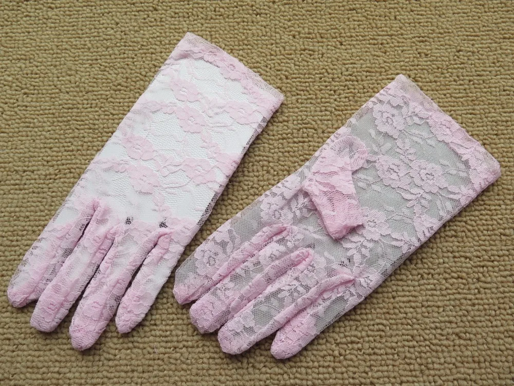 2022 fashion Women vintage  Goth Party Sun Protection Hollow-Out  Sexy Dressy   Mittens Fingerless Lace Gloves