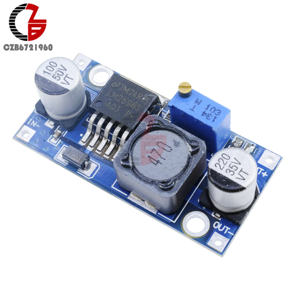 DC-DC Step Down Buck Converter Module LM2596 3.2V-40V to 1.25V-35V Adjustable Power Voltage Regulator Step-down Transformer