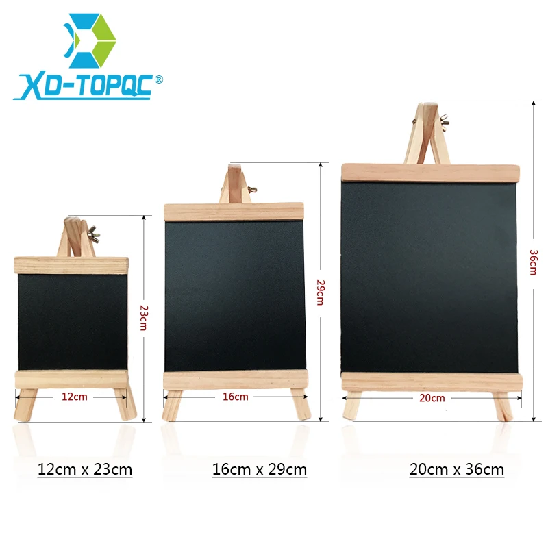 XINDI 20*36cm MDF Desktop Bulletin Blackboard New Pine Wood Easel Chalk Board Kids Wooden Message Chalkboard Drawing Boards BB72