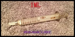 1Pcs 1ml Glass Syringe Injector Glass Sampler Lab Glassware  Brand New
