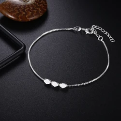 Wholesale Charms Beautiful Elegant Wedding Women Cute Silver 925 Plated Chain Bracelet Gilr Gift Fashion Anklet Jewelry LH031