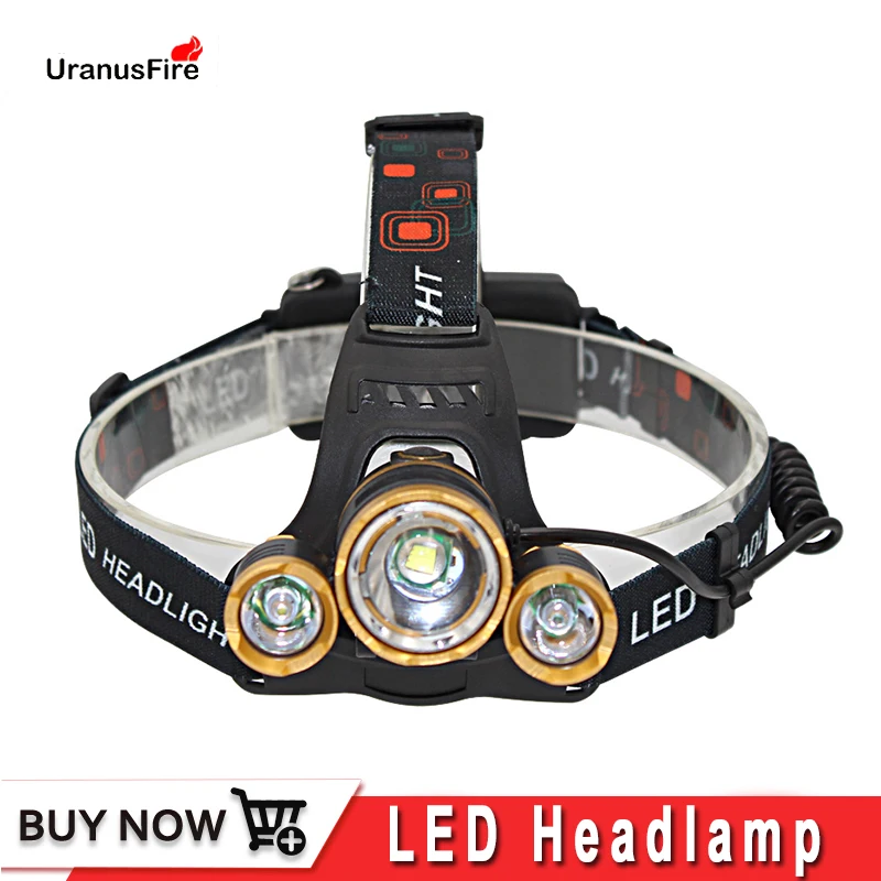 4000 Lumens Rechargeable LED Headlamp headlight Flashlight Waterproof T6 LED Head Lamp 18650 battery Torch for fishing hunting