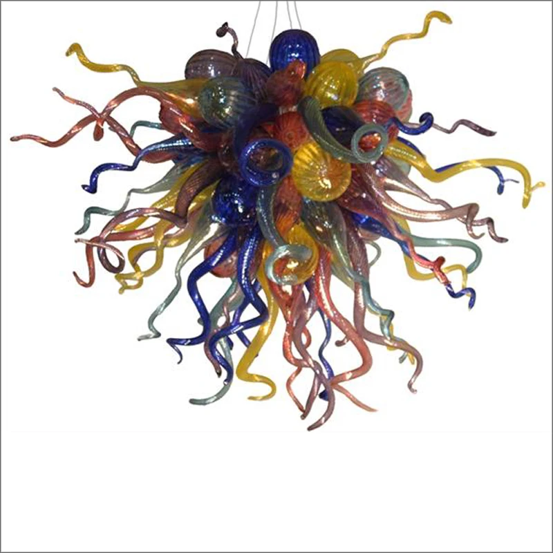 

Multi Color Big Party Christmas Lights Chihuly Style Hanging DIY Hand Blown Glass Chandeliers