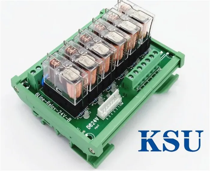 

6-way relay module multi-channel solid state relay plc amplifier board 16A DC 24V DC 12V NPN/PNP breakout