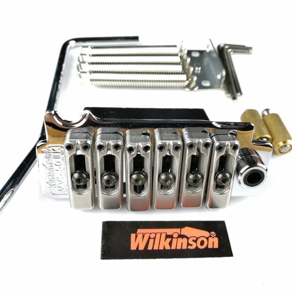 Nowy mostek tremolo do gitary elektrycznej Wilkinson WVS50IIK System Tremolo srebrny czarno-złoty