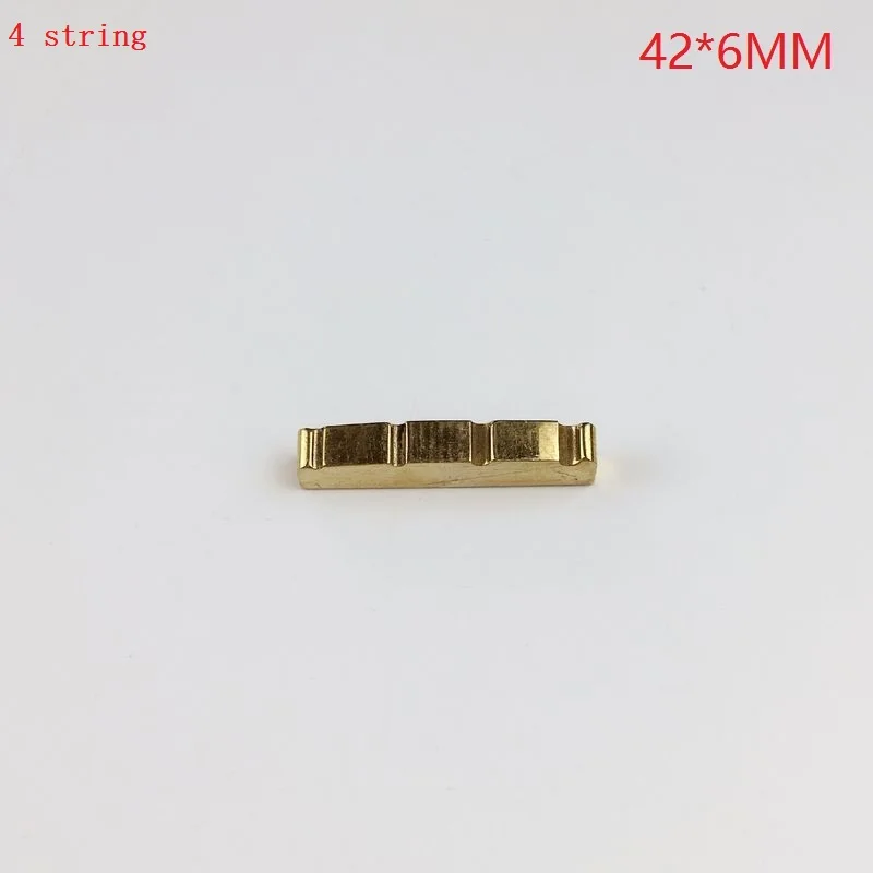 1 Piece Solid Brass Metal Electric Guitar Nut Bass Nut For ST / LP Guitars 4-string 5-string 6-string bass Guitar Parts