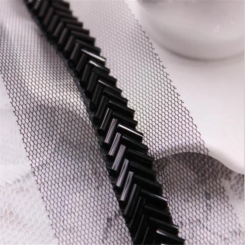 1yard/ Beaded Lace Tape Fabric Ribbon DIY Sewing Garment Collar Sleeve Skirt Lace Materials