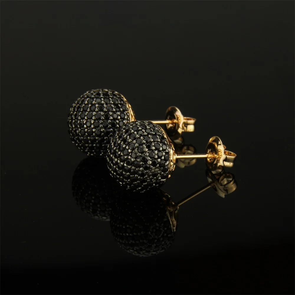SUNSLL Golden Color Copper Pins Multicolor Cubic Zirconia Stud Earrings For Women Party Fashion Jewelry Cobre CZ Brincos