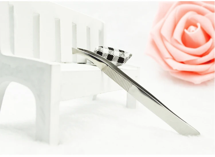 Eyebrow Tweezer Clip Slant Tip Hair Remover Bend Head For Face Nose Beauty Tool False Eyelashes Eyebrow Facial Makeup Tools Sale