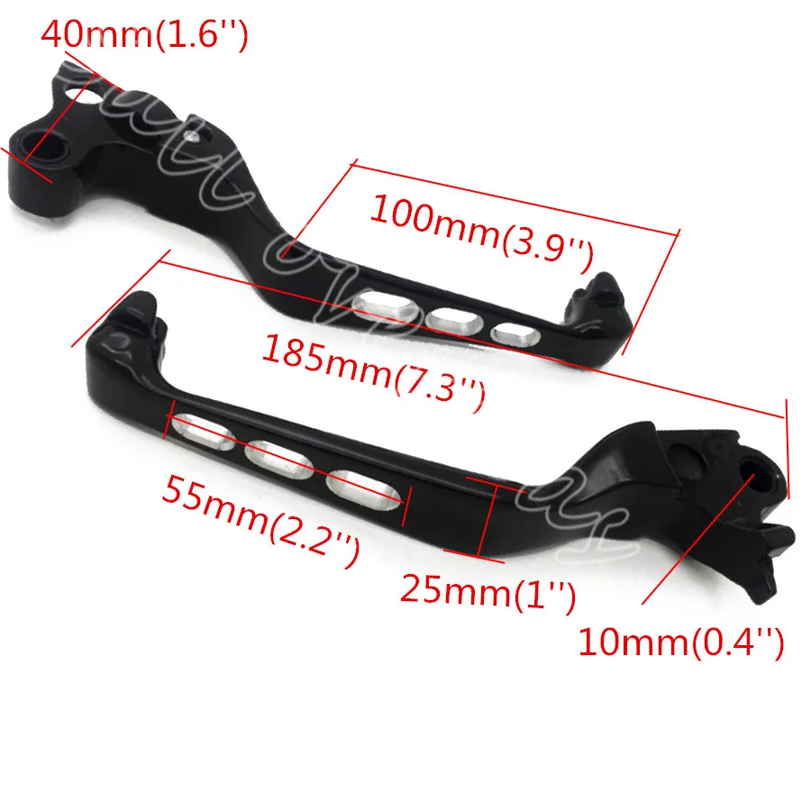 1pair Black Aluminum Skull Brake Clutch Lever Handlebar For Harley Sportster Softail Night Train Fatboy Electra Glide Custom