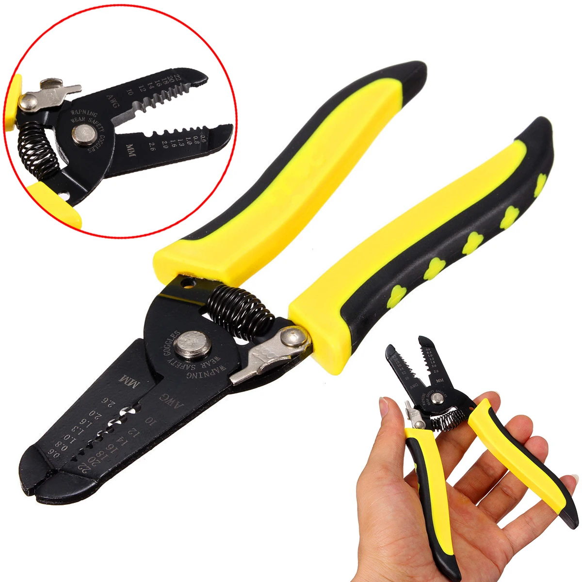 1pc Multifunctional Handle Tool Cable Wire Stripping Cutter Cutting Pliers