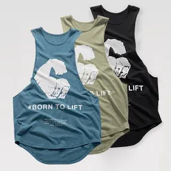 New Men Bodybuilding Tank Tops Gym Fitness Cotton Sleeveless Shirt Workout Brand Clothing Male Stringer Singlet Undershirt Vest