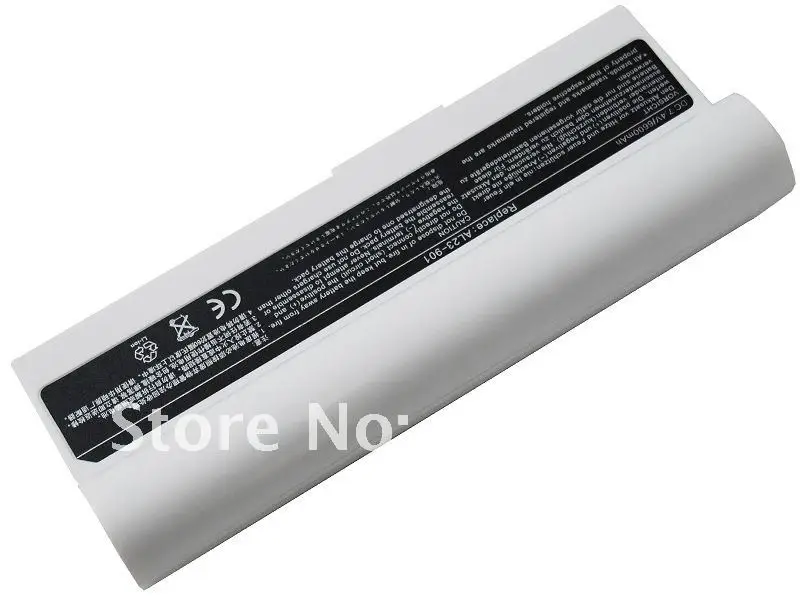 White Laptop Battery for ASUS Eee PC 901 Eee PC 1000  Eee PC 1000H  AL23-901 battery 6600mAh