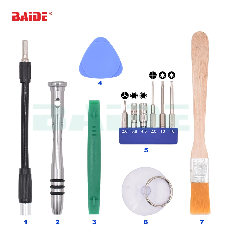 Combination Screwdriver Kit Wtih Extension Tube 3.8 mm 4.5mm Security Bit Disassemble Tool Set For Switch NS NX NES SNES 100set