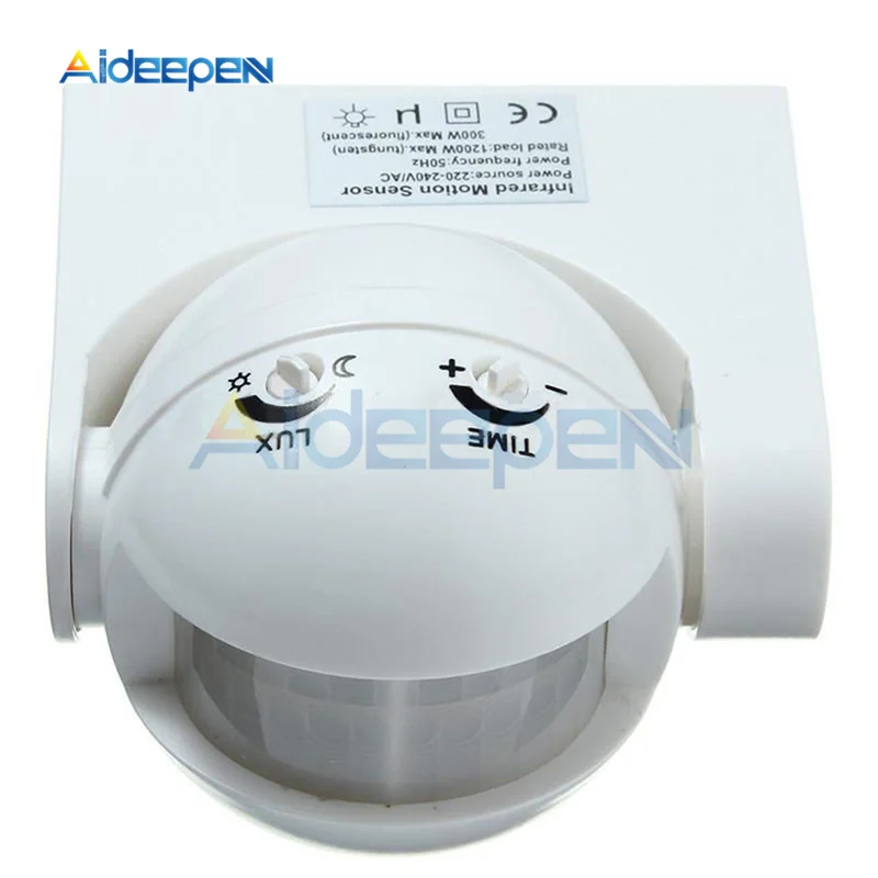 AC 220V-240V Infrared PIR Motion Sensor Outdoor 180 Degree Automatic Infrared IP44 Security PIR Motion Sensor Detector 50Hz