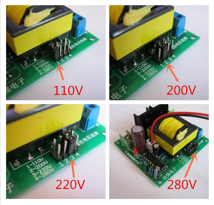 DC-AC Converter 12V to 110V 200V 220V 280V 150W Inverter Boost Board Transformer