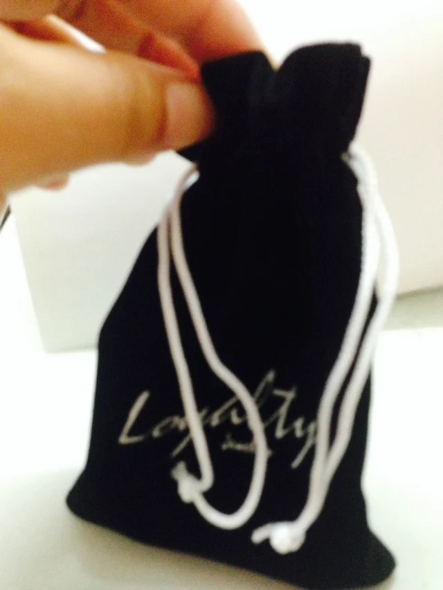 High quality cheap drawstring bag velvet logo jewelry bag wholesale