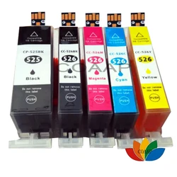 5x Compatible Canon 525 526 PGI-525 CLI-526 XL cartridge for Pixma MG5300 MG5200 IX6550 MG6250 MG8150 MG8250