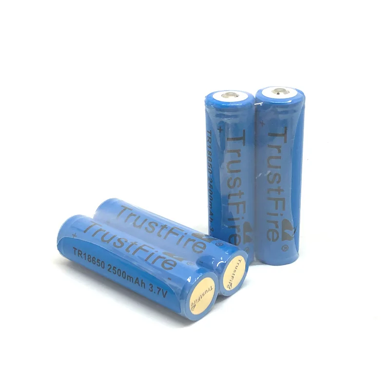 4pcs/lot TrustFire TR 18650 3.7V 2500mAh Rechargeable Lithium Protected Battery Cell with PCB Power Source For LED Flashlights