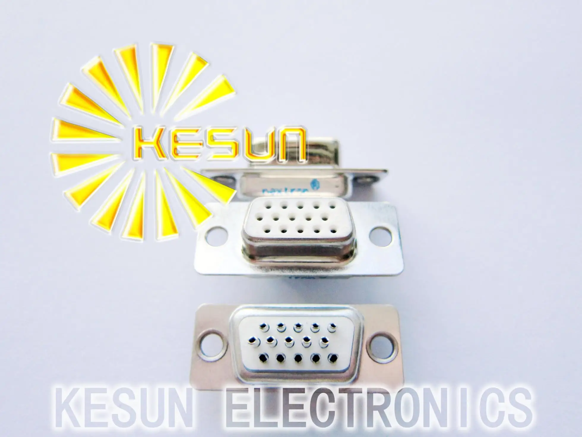 100pcs/lot Nextron DB15 Female Withe 2.77mm Three Rows Solder Serial D-Sub Connector 1U Gold High Quality