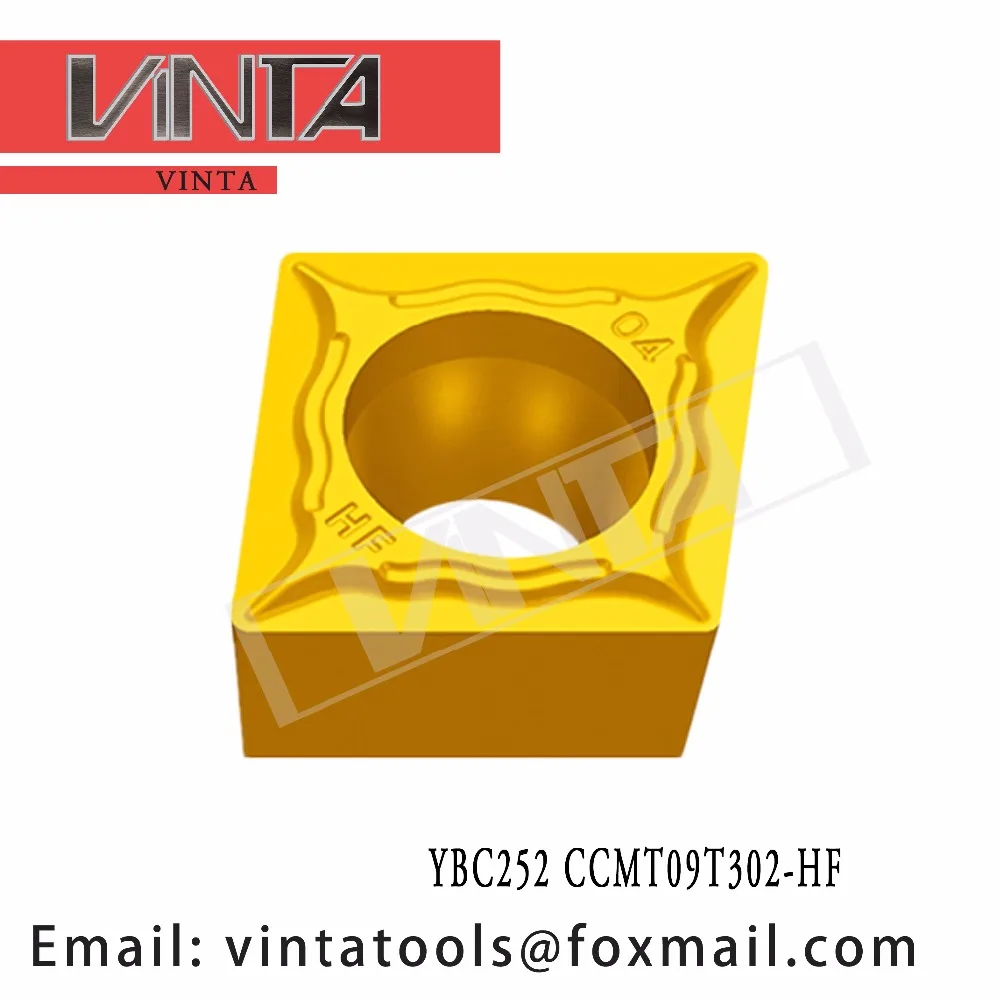 high quality 10pcs/lots YBC252 YBG251 YBG202 CCMT09T302-HF cnc carbide turning inserts