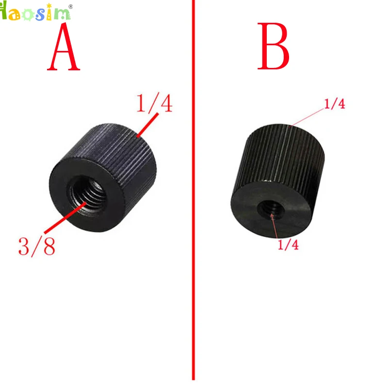 Metallo 1/4 femmina a 1/4 femmina o 1/4 femmina a 3/8 femmina vite per treppiede braccio magico fotocamera DSLR accessori per Studio fotografico