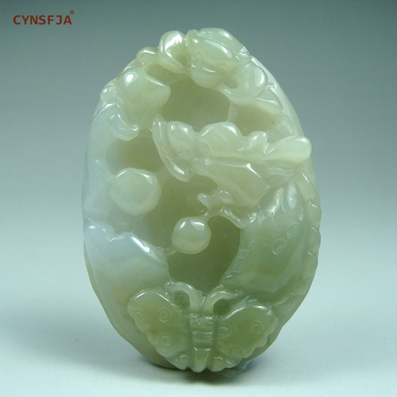 

CYNSFJA Real Certified Natural A Grade Burmese Emerald Jadeite Lucky Dragon Jade Pendant High Quality Hand Carved Bless Gifts