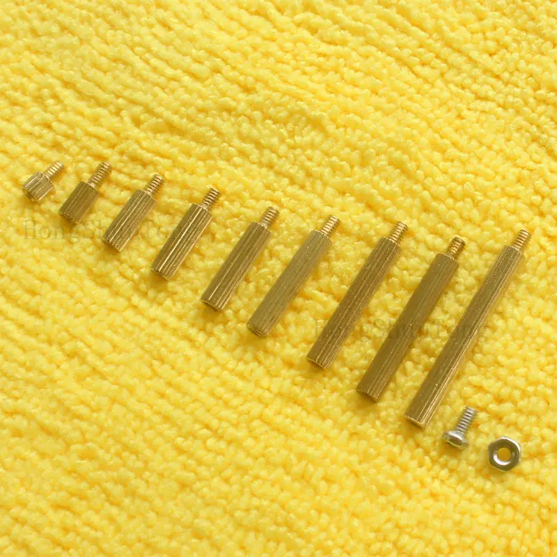 270pcs M2 Male to Female Hexagonal Brass PCB Standoffs Spacers Screws Nuts Assortment Kit DIY Tool with Box