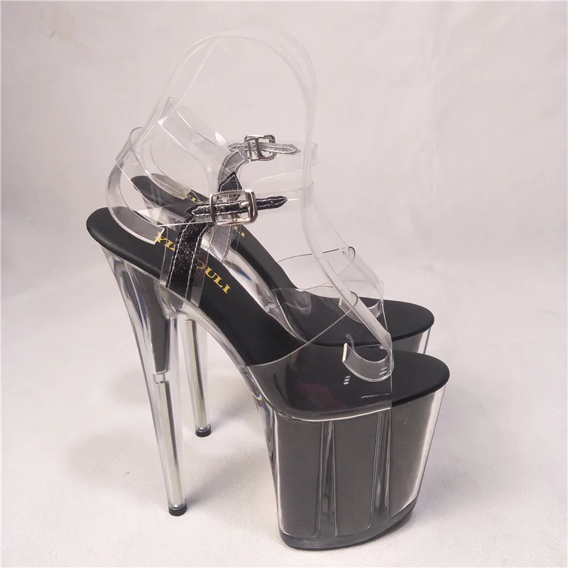 

Shiny 20CM Super Sexy High-Heeled Platform Crystal shoes 8 inch high heel shoes fashion Model sandals