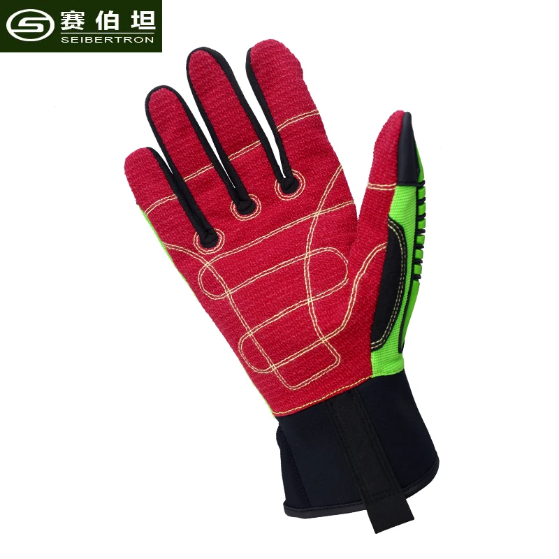 Seibertron HIGH-VIS HDC5 Level 5 Cut Resistant Deckhand Gloves High Performance Protection Impact Resistant Oil and Gas Safety