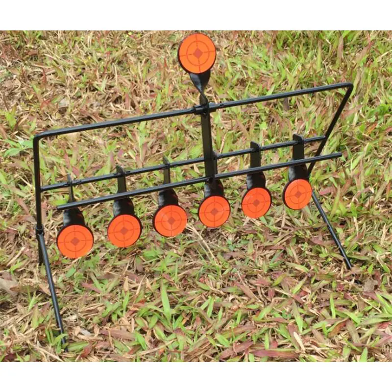 2.5mm Tactical Skill Target for Airgun, Outdoor and Indoor, 7-Plate Reset, Airsoft Paintball, Archery Shooting, Improve Hunting