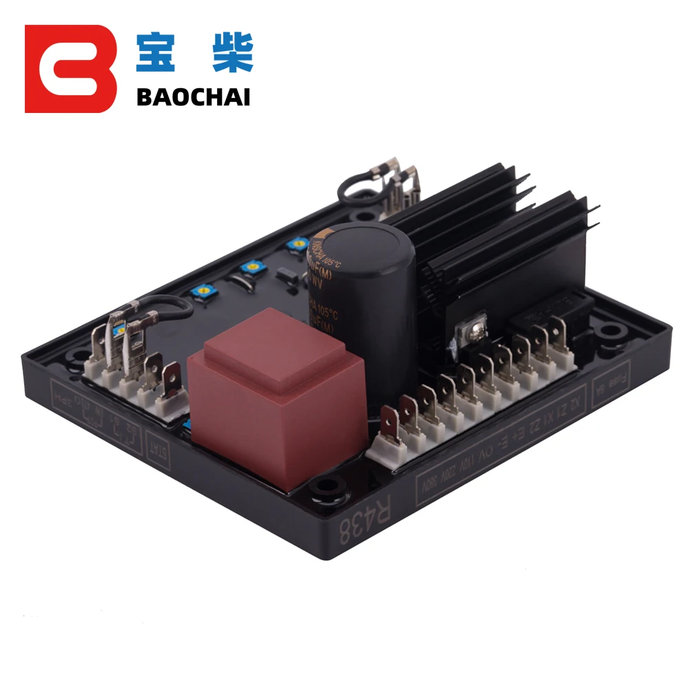 Imagem -04 - Avr R438 Controlador de Tensão Automático Regulador Estabilizador Fase Ajustável Controlador Atual para Gerador Diesel Novo