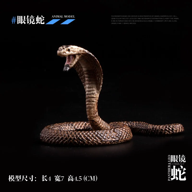 Wild Animal Gift Toy Model Children Solid World Cobra Snake Rattlesnake Zoo Serpent Wildlife Present Boa Figurine Ornaments Mini