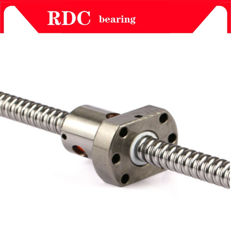 High quality 12mm 1204 Ball Screw Rolled C7 ballscrew SFU1204 1300mm with one 1204 flange single ball nut for CNC parts no ends