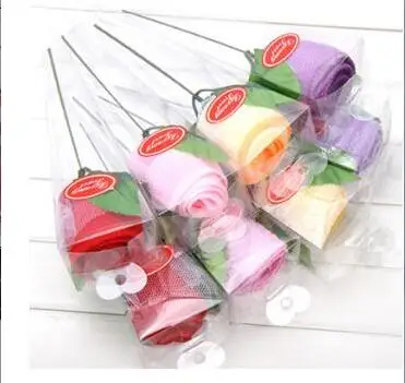 

10 pieces PVC rose cake towel Valentine's Day gift wedding Christmas promotion unique creative towel