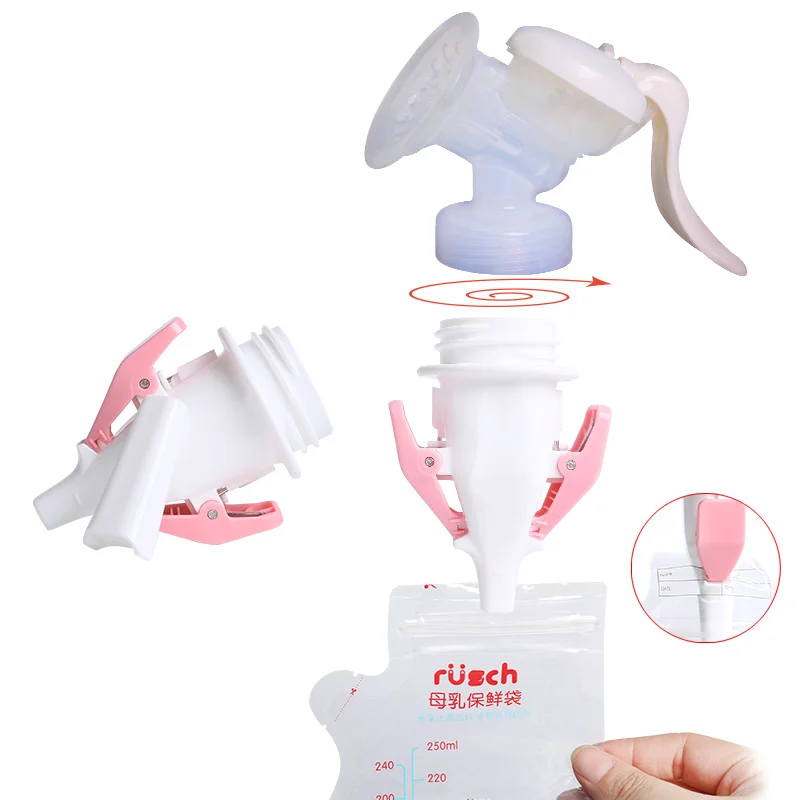 Eenbei breast pump adapter clip transfer milk to storage bag clean and hygienic 1.0 version for baby 0-36 months Eenbei Original