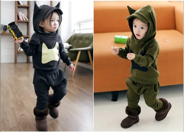 Winter autumn korean kids clothes sets boys girl outfits dinosaur Monster  childrens clothing kinder topolino bear