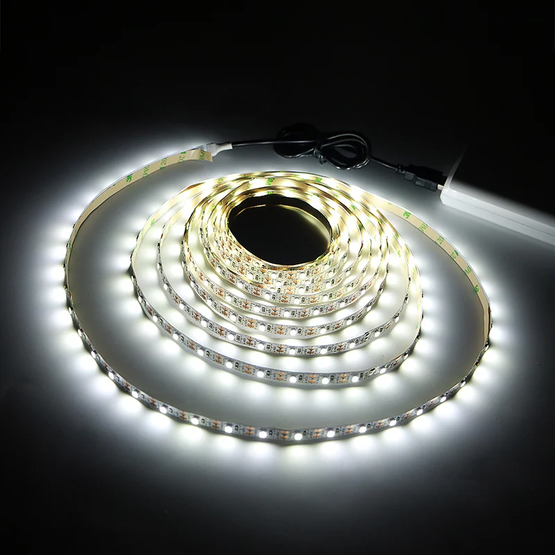 USB LED Strip Lamp SMD3528 DC5V 1M 2M 3M 4M 5M With Switch Flexible LED Light Tape Ribbon TV Desktop Screen Background Lighting