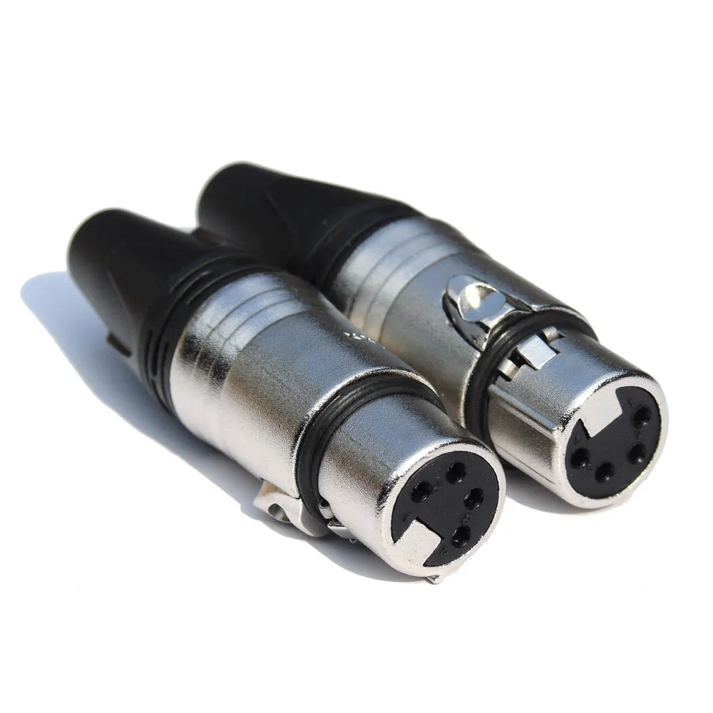 

100pcs/lot High quality Male Female 4Pin XLR Connector with 50 PCS NC4MXX & 50 PCS NC4FXX