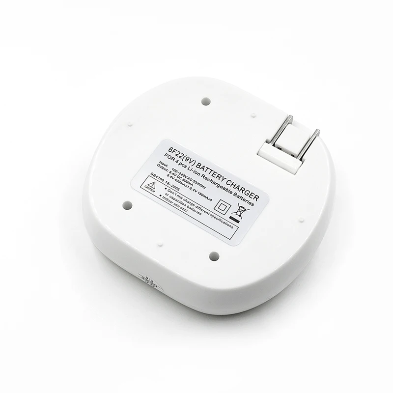 Original PALO 9V Battery Charger for Rechargeable 6F22 9V Lithium-ion Battery+4pcs 9V 600mAh Li-ion Batteries